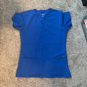 Jockey 2 Pocket Scrub Top. Royal Blue
